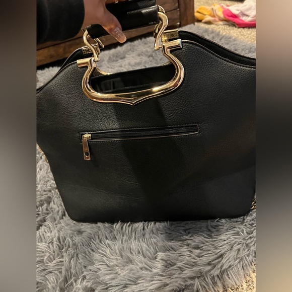 Tory Burch Black and Gold Handbag - Picture 3 of 5